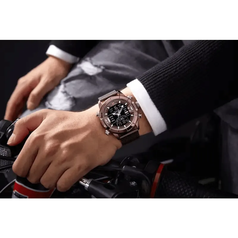 Sports Men's Watches: Quartz Movement, 30M Waterproof, Stainless Steel Strap