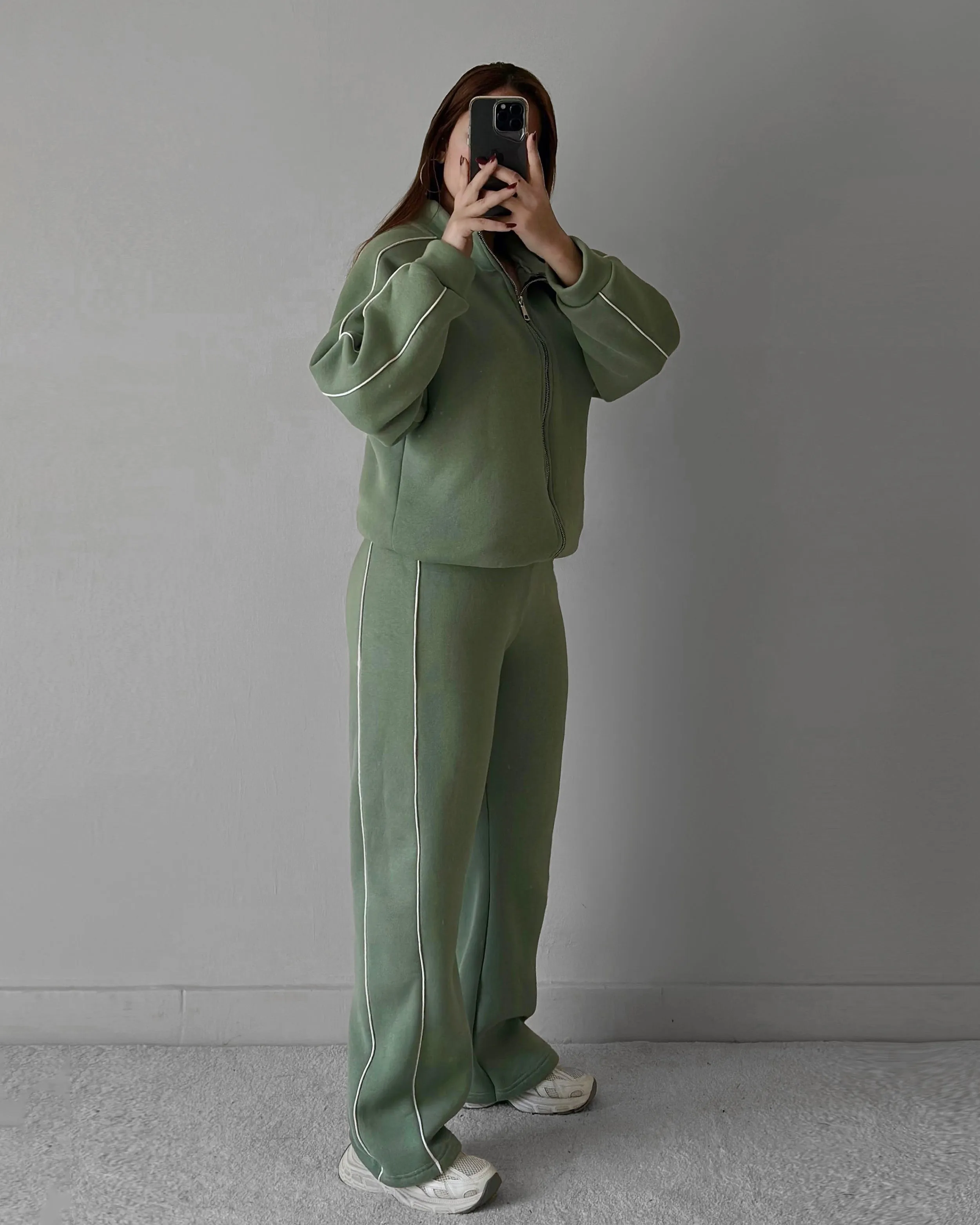 Sporty Double Striped Tracksuit