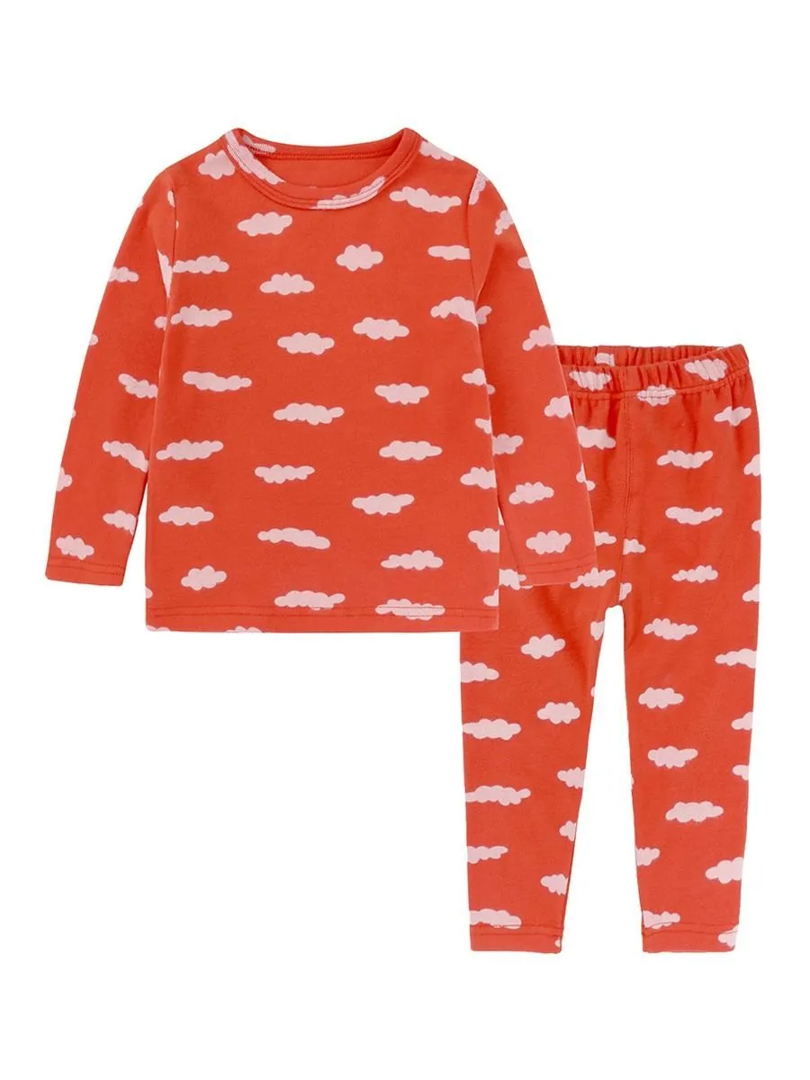 Spring 2-Piece Toddler Kids Unisex Cartoon Pajamas Set-6 Colors