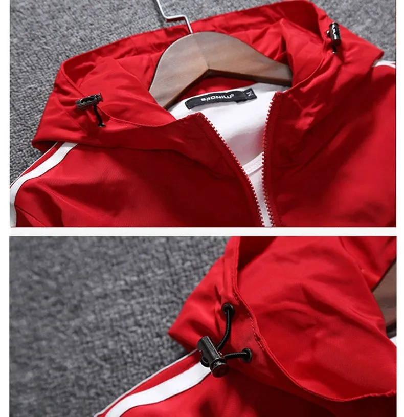 Spring & Fall Sports Loose Hooded Top Raccoon Outwear