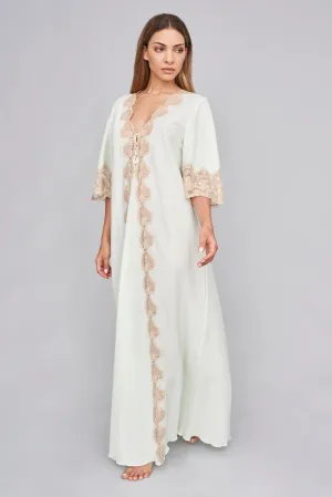 Spring Green - Mussola Cotton Nightgown