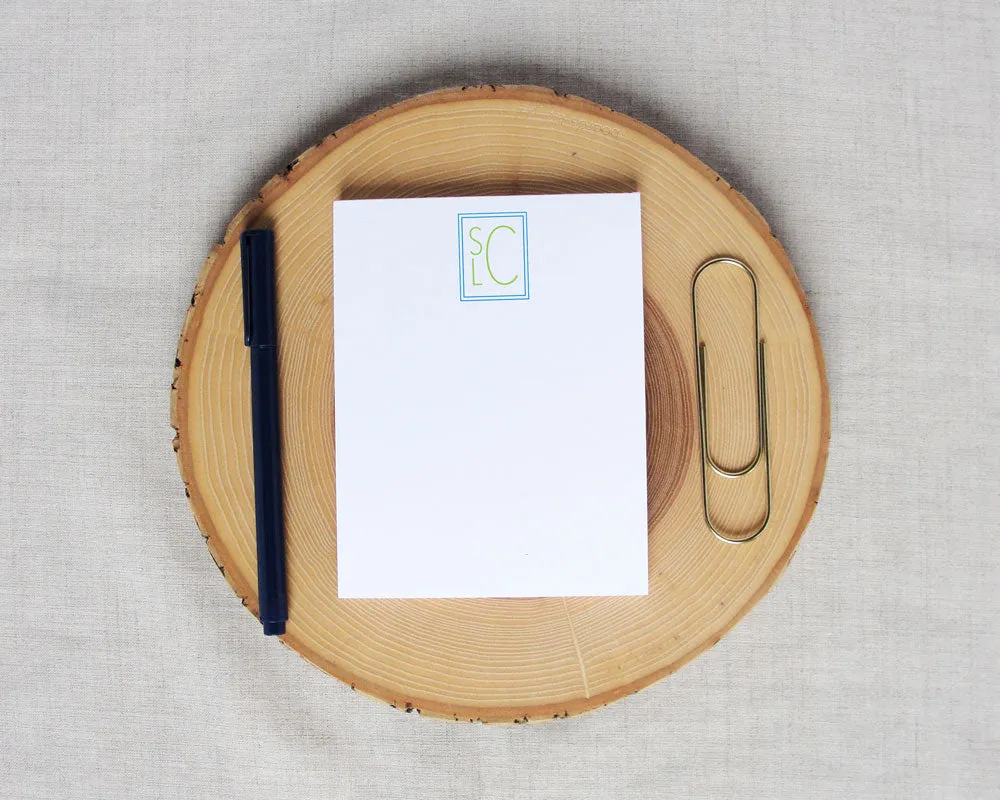 Stacked Monogram Notepad