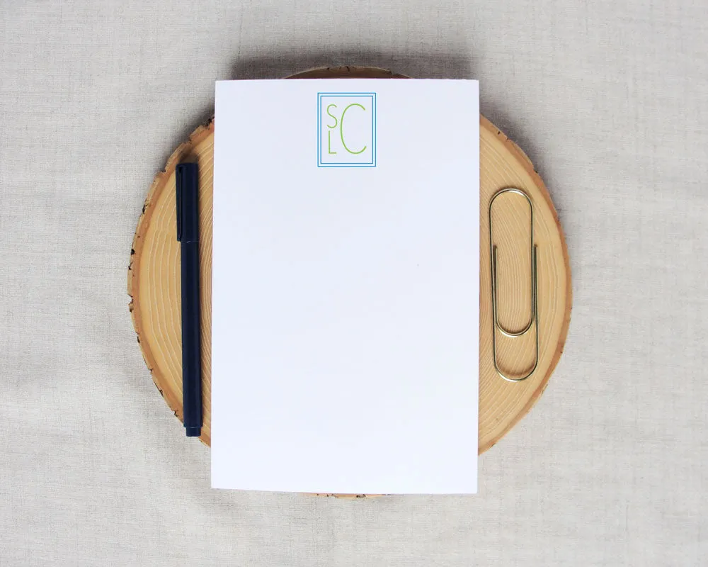 Stacked Monogram Notepad