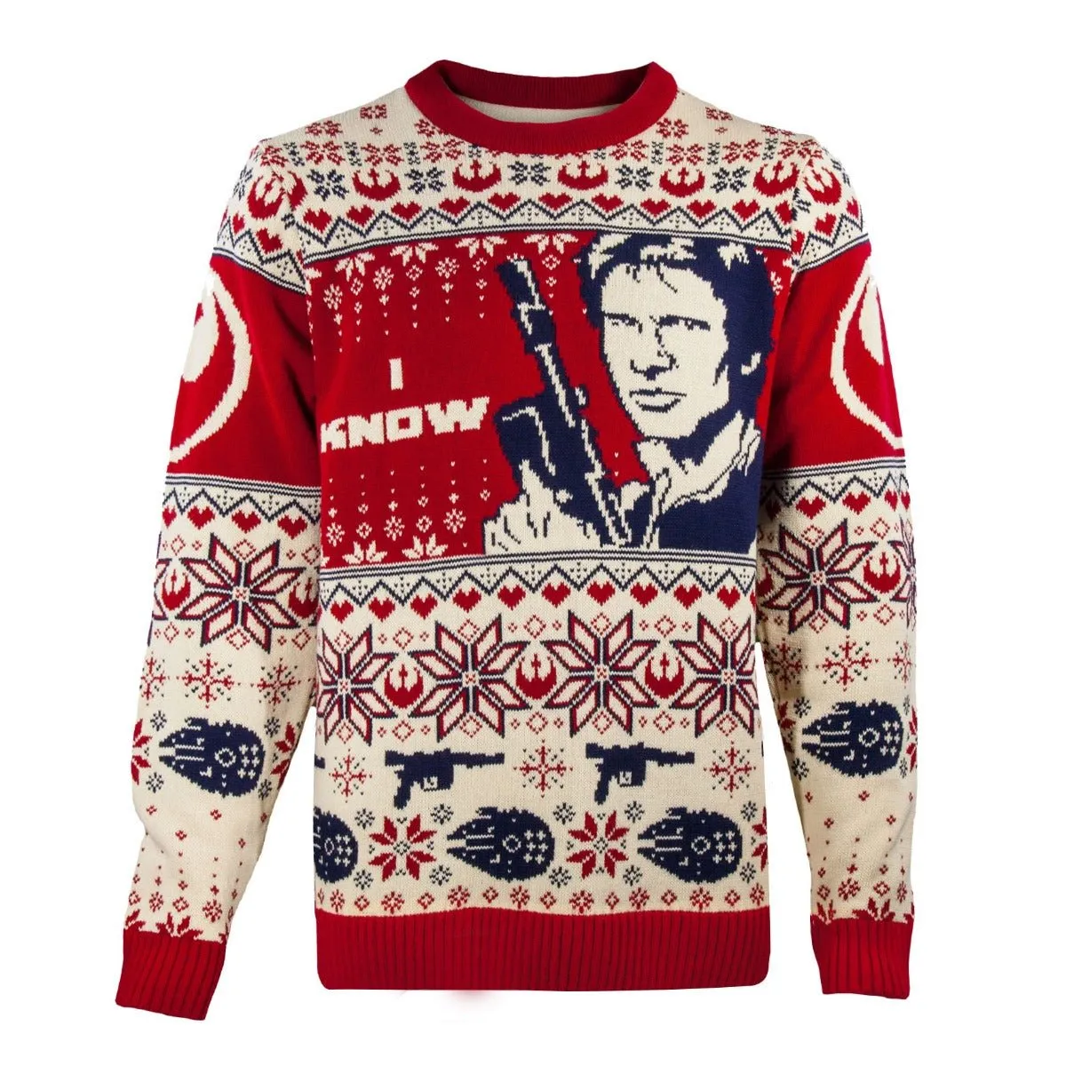 Star Wars Han & Leia Couples Knitted Christmas Jumpers / Sweaters