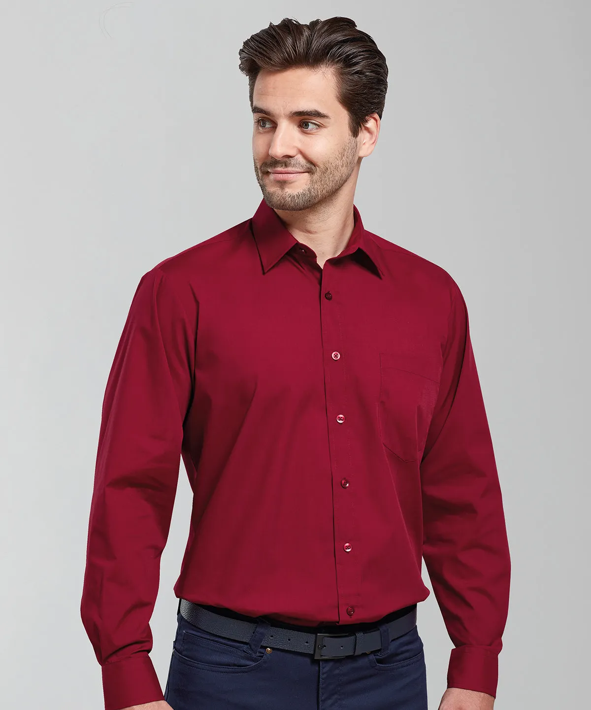 Steel* - Long sleeve poplin shirt