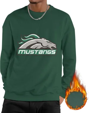 Stevenson University Logo Men'S Fleece Crew-Neck Hoodie Long Sleeve Fleece Sweatshirt-