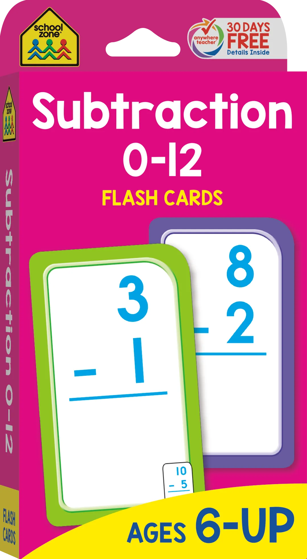 Subtraction 0-12 Flash Cards