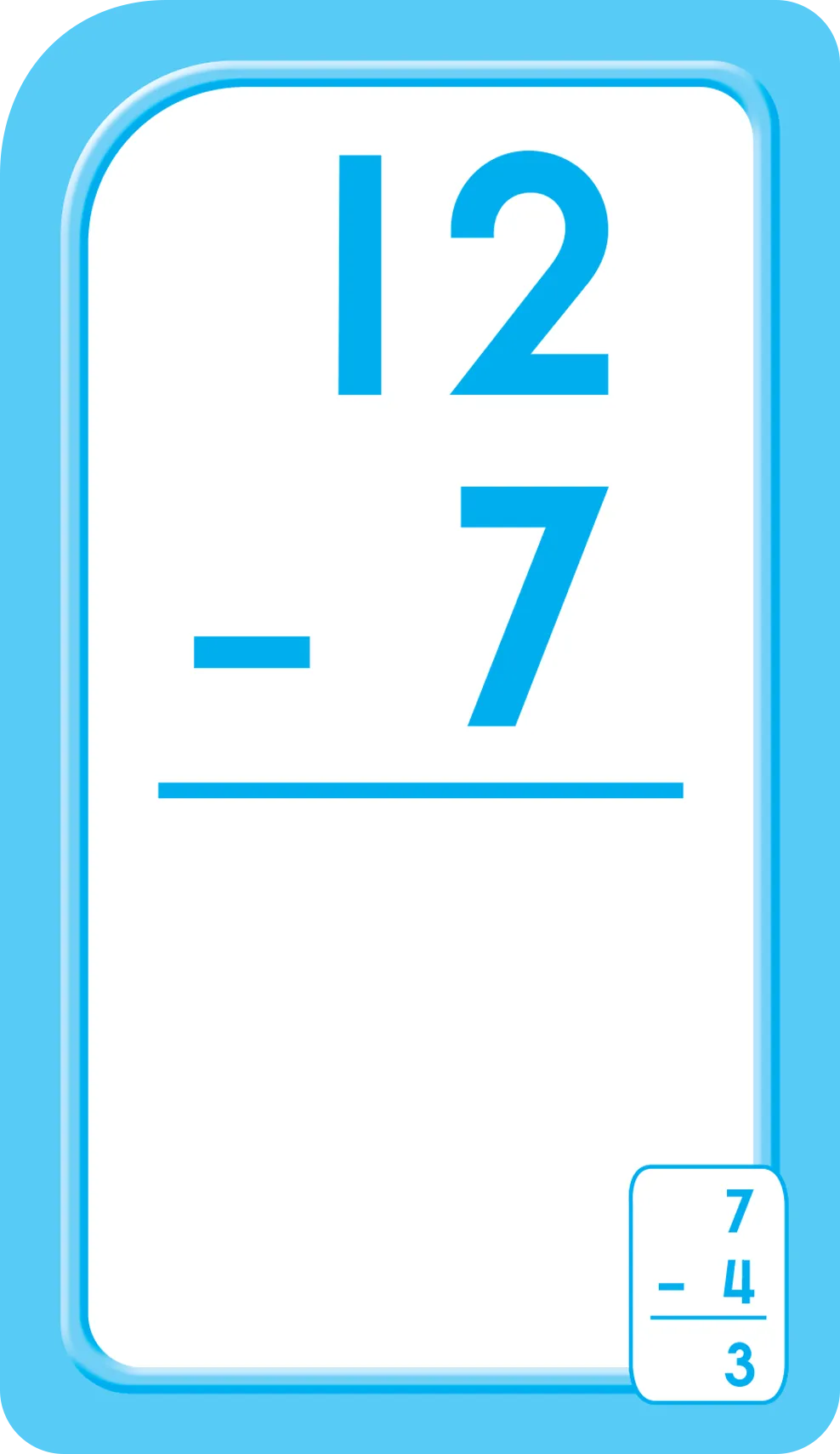 Subtraction 0-12 Flash Cards