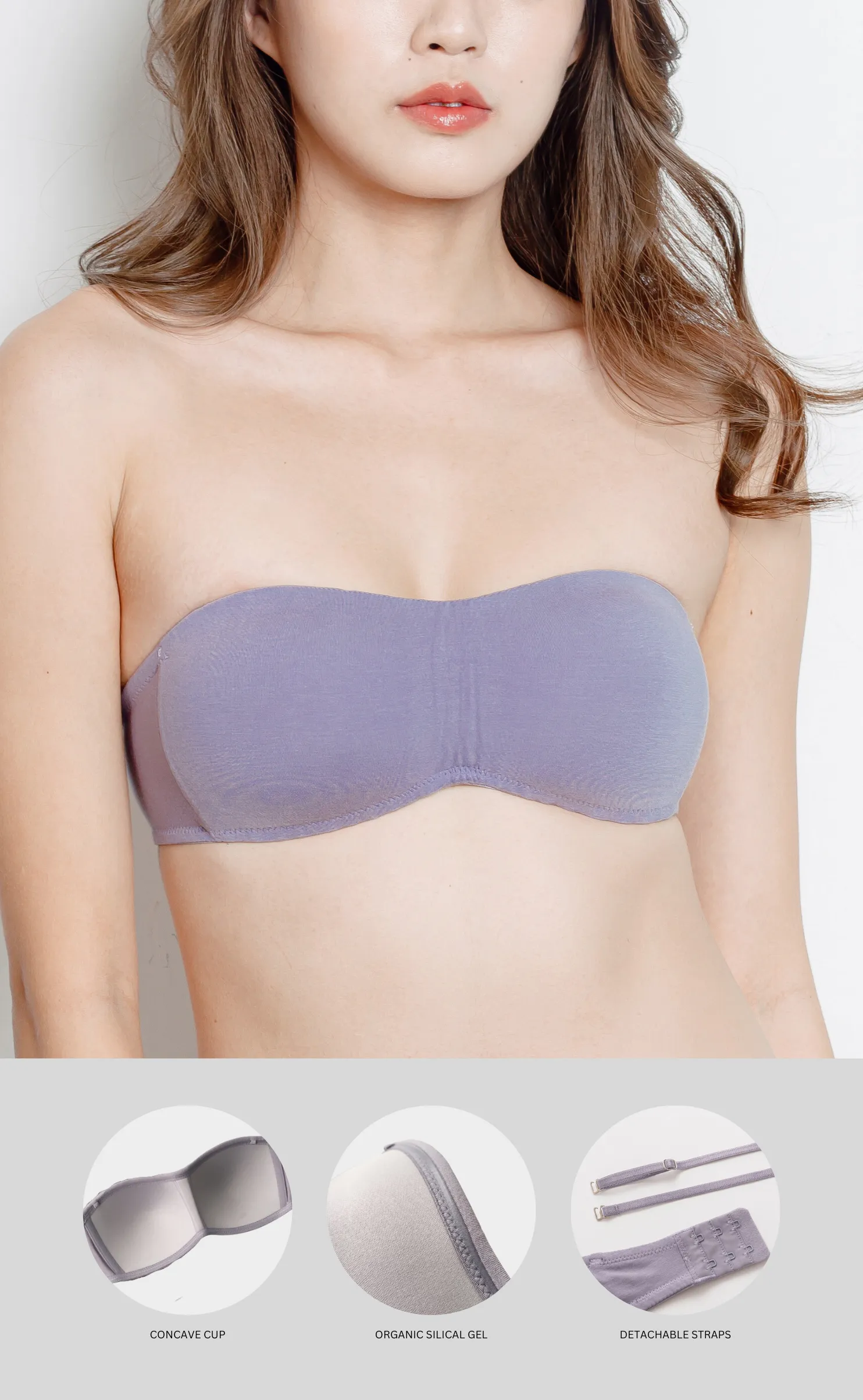 Summer Dairy • Modal Strapless Multiway Bra (Lotus Purple)