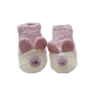 Sweetnana Cozy Ankle Crew Socks for Kids & Toddlers, Super Soft Non-Slip Thickened Socks, Perfect for Winter Stockings and Everyday Comfort
