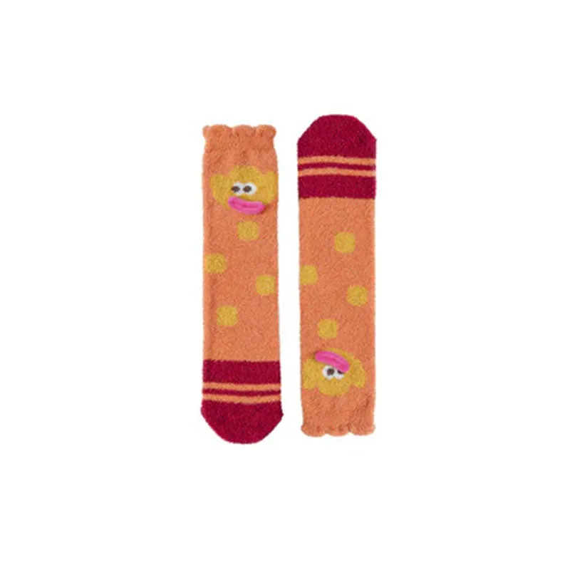 Sweetnana Women & Kids Cozy New Year Series "Cute Ingot" Tube Crew Socks, Cute Thickened Fuzzy Winter Stockings, Perfect for Holiday Celebrations and Keeping Warm