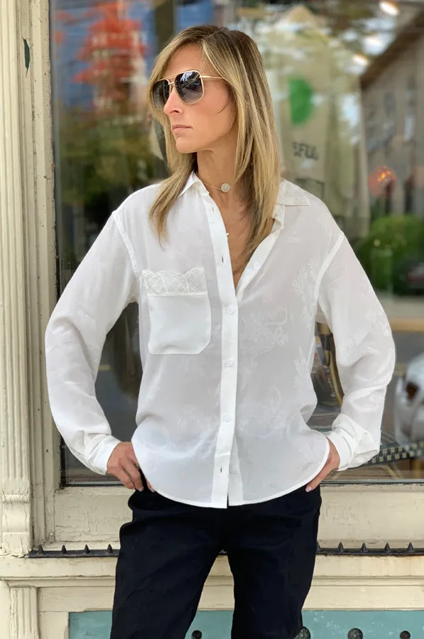 Tais Jac Leo Bisous Shirt - White