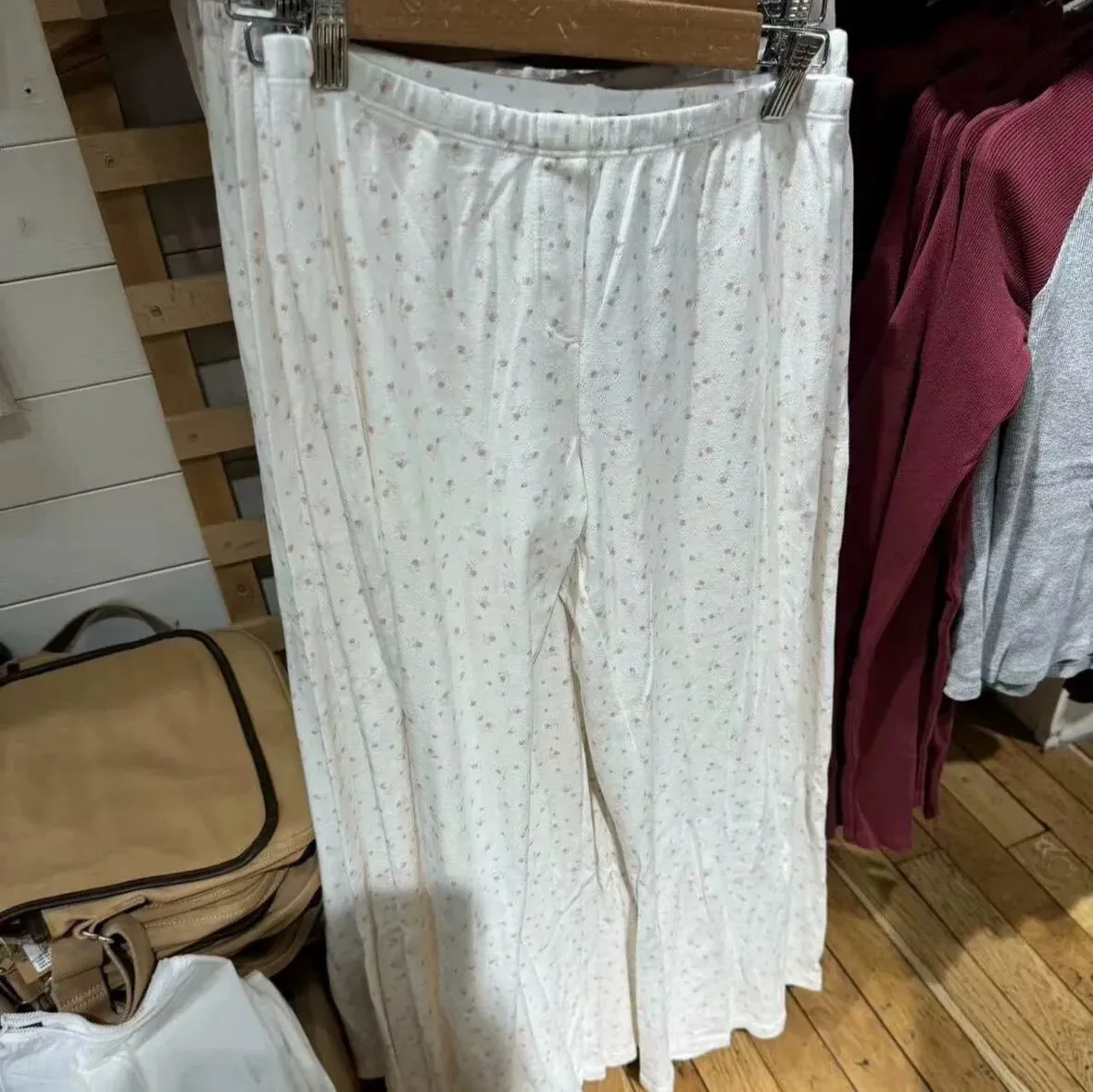 TAVIMART  -  Floral Print Casual Straight Women Trouser Homewear Casual Elastic Waist Long Pant Cotton Sweet Spring Summer Women Pants