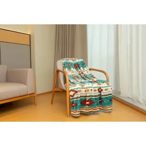 Teal Coral Fleece Blanket
