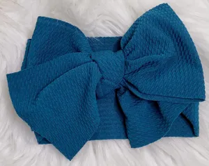 Teal Head Wrap Bow Headband