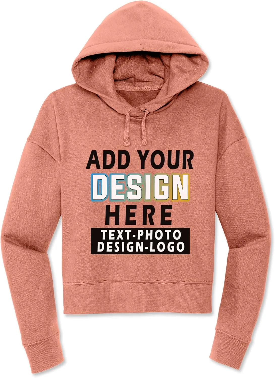 TEEAMORE Custom Fleece Hoodie For Women Personalized Fleece Hoodie Women's Hooded Sweatshirt