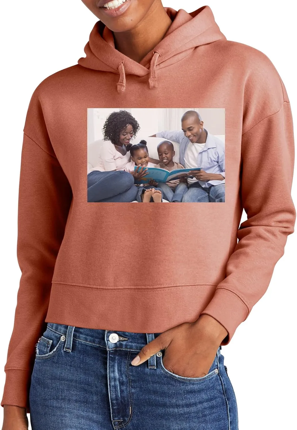 TEEAMORE Custom Fleece Hoodie For Women Personalized Fleece Hoodie Women's Hooded Sweatshirt