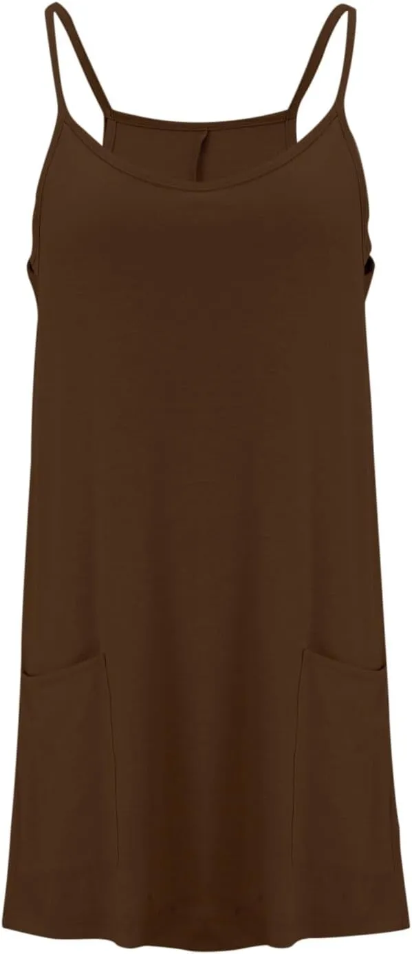 Tennis Dress for Women Built-in Shorts Two Pieces Sets Sleeveless Spaghetti Strap Sundress with Pockets 2025