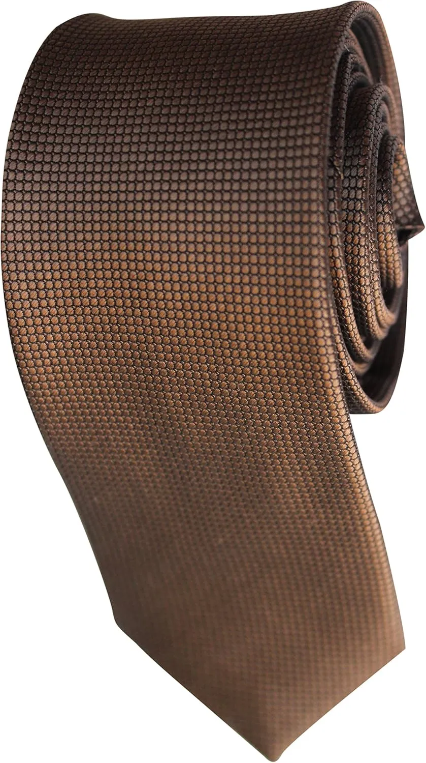 The Essential Mens Skinny Silk Tie  La Cravate Premium Silk Jacquard - 100% Silk - 22 Shades of Silk