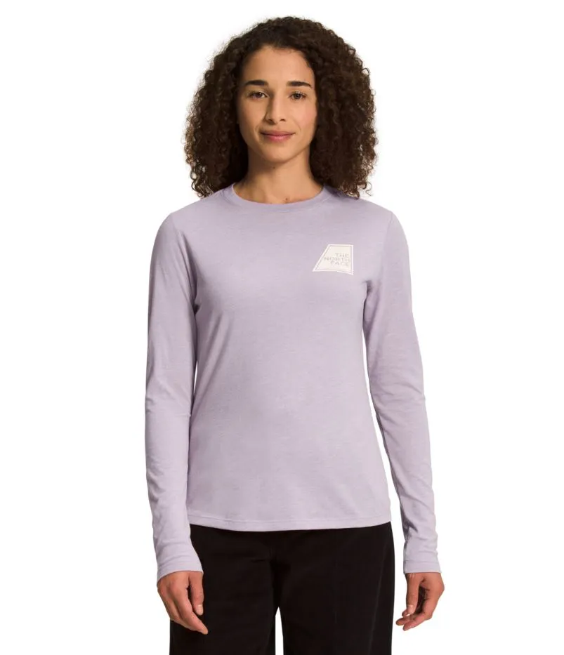 The North Face Womens Tri-Blend Logo Marks Long Sleeve T-Shirt