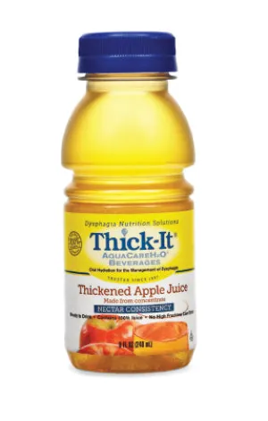 Thick-It AquaCareH2O Thickened Apple Juice 8 oz Bottle Nectar Consistency Case of 24