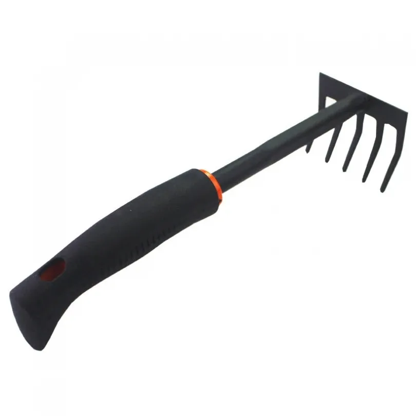 Thickened Garden Rake Anti-Rust Five Tooth Rake for Loosening Soil Weeding Gardening Tool, Durable Five Claw Soil Rake