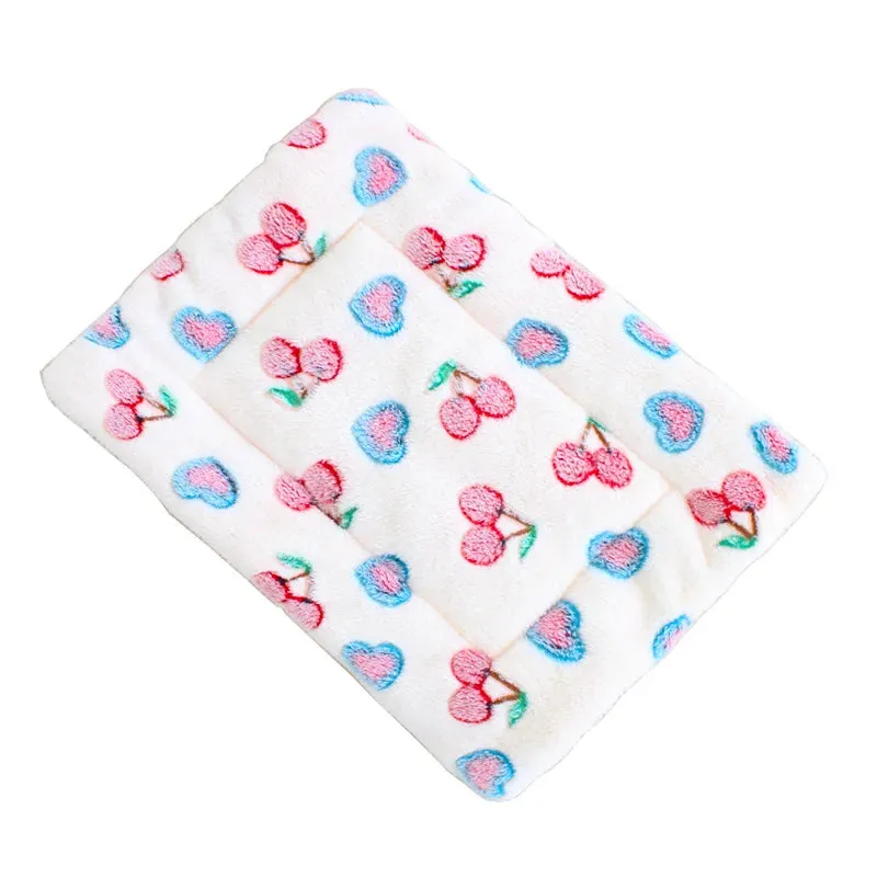 Thickened Pet Soft Fleece Pad Pet Blanket Bed Mat for Puppy Dog Cat Sofa Cushion Keep Warm Sleeping Cover Cushion Home Rug Kot
