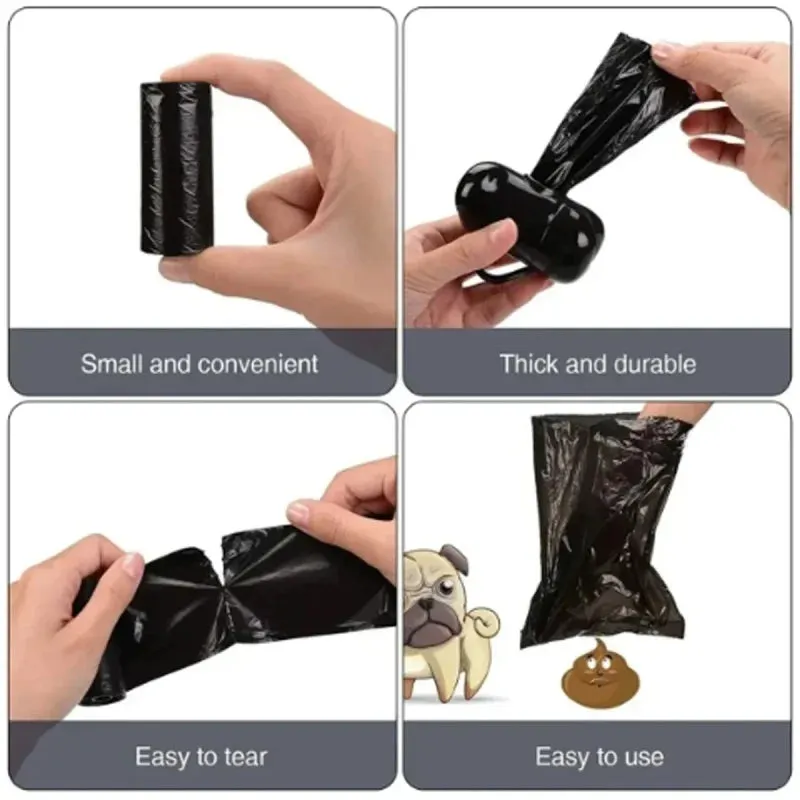 Thickened Pet Waste Bags with Breakpoint Design for Cats & Dogs