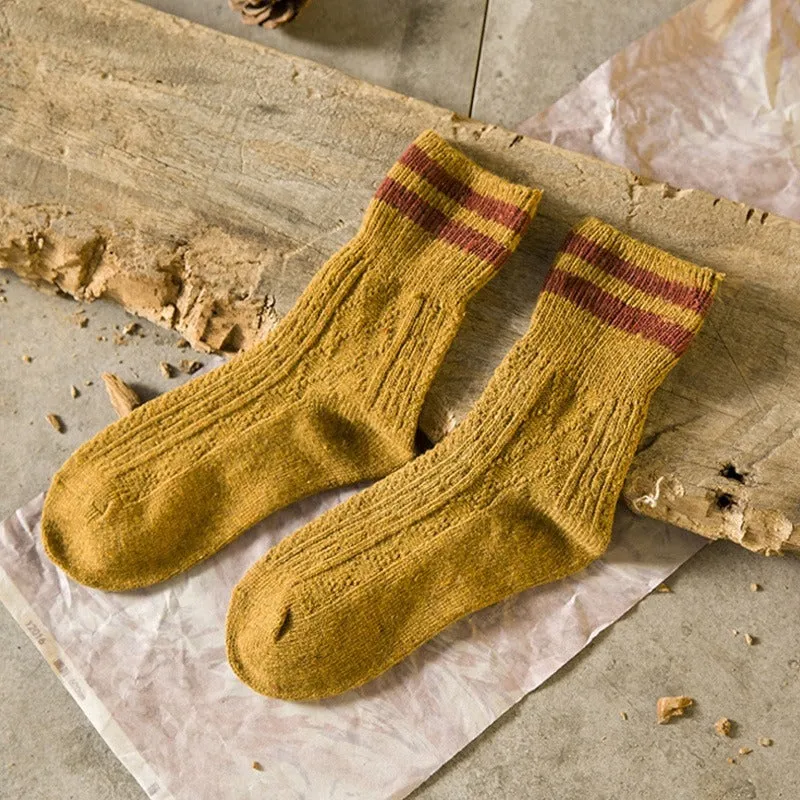 Thickened Two Stripes Warm Winter Socks