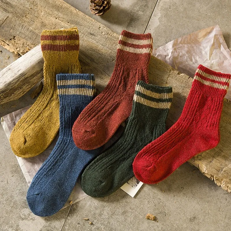 Thickened Two Stripes Warm Winter Socks