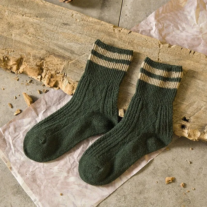 Thickened Two Stripes Warm Winter Socks