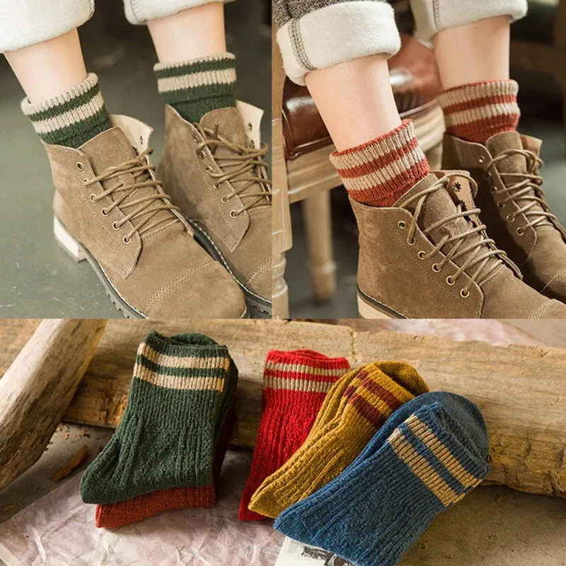 Thickened Two Stripes Warm Winter Socks