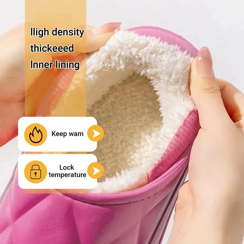 Thickened waterproof warm cotton slippers