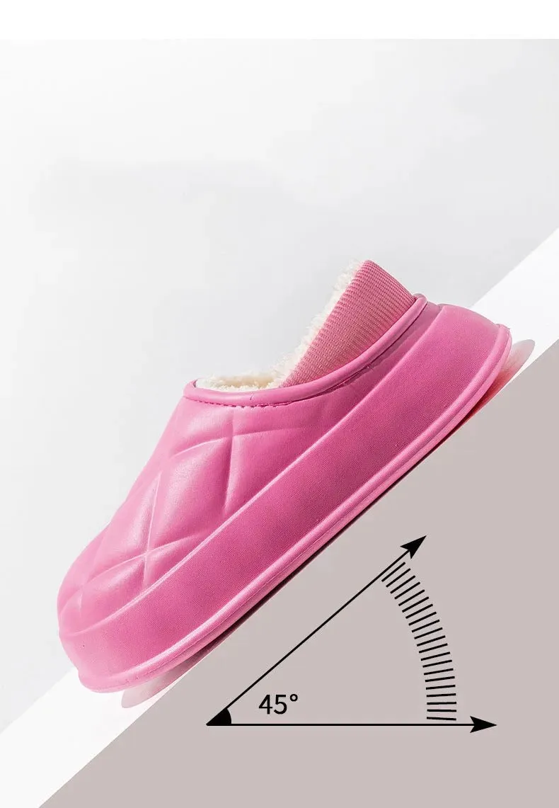 Thickened waterproof warm cotton slippers