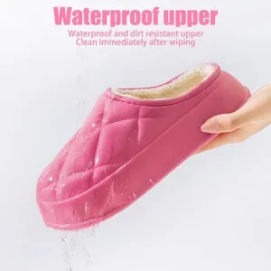 Thickened waterproof warm cotton slippers