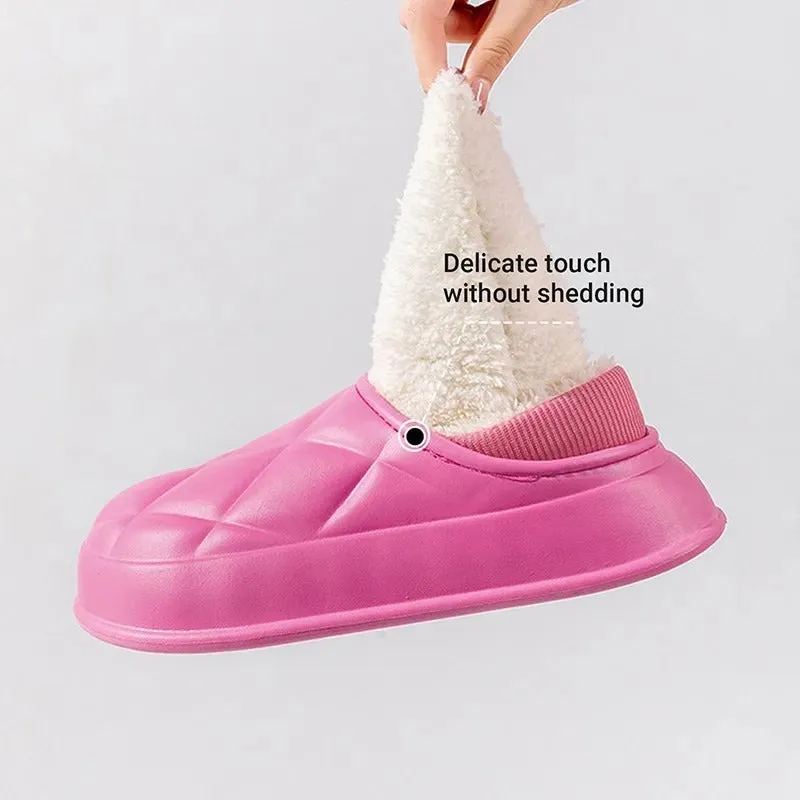 Thickened waterproof warm cotton slippers