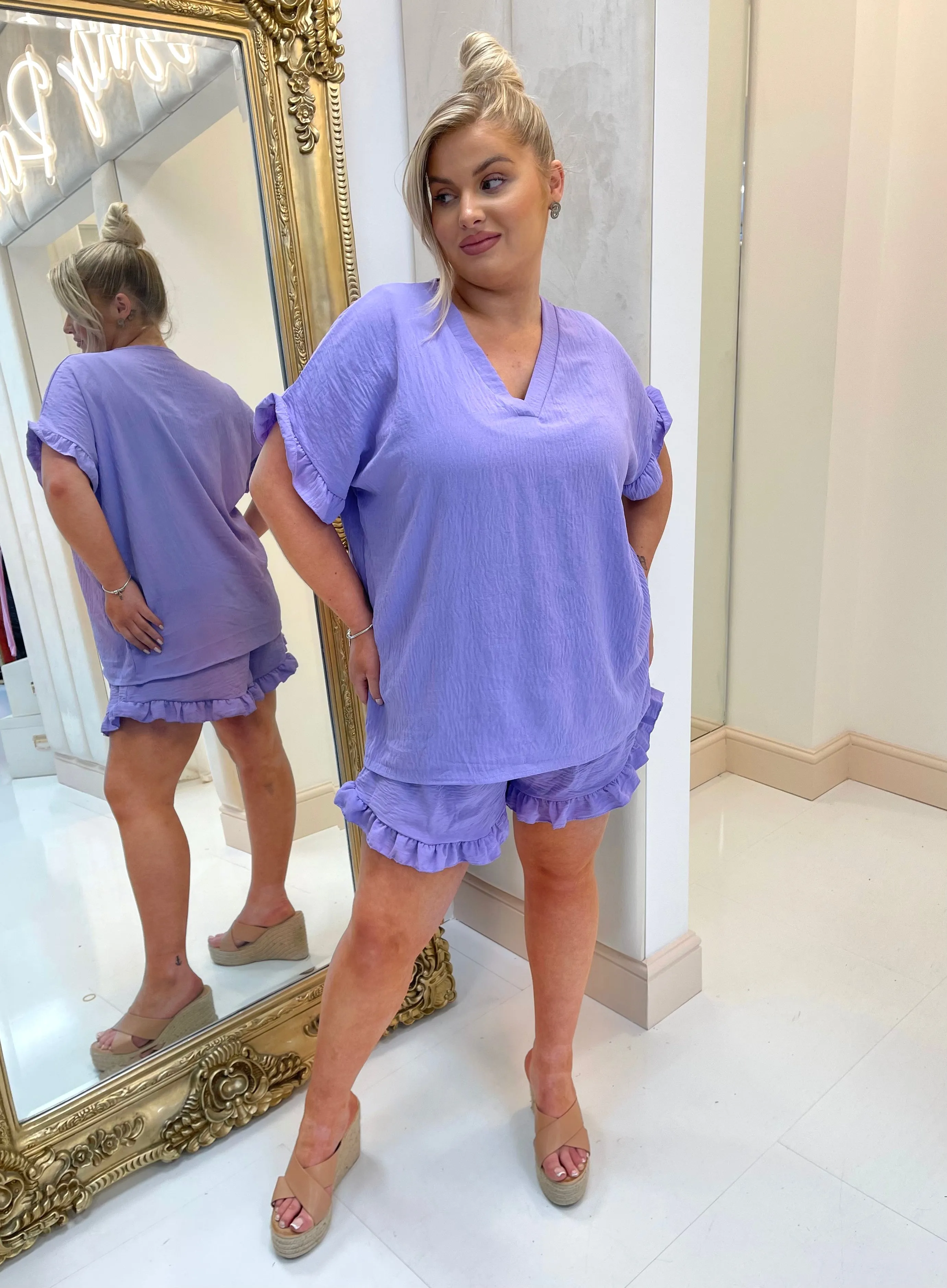 Tilly lilac curve short set