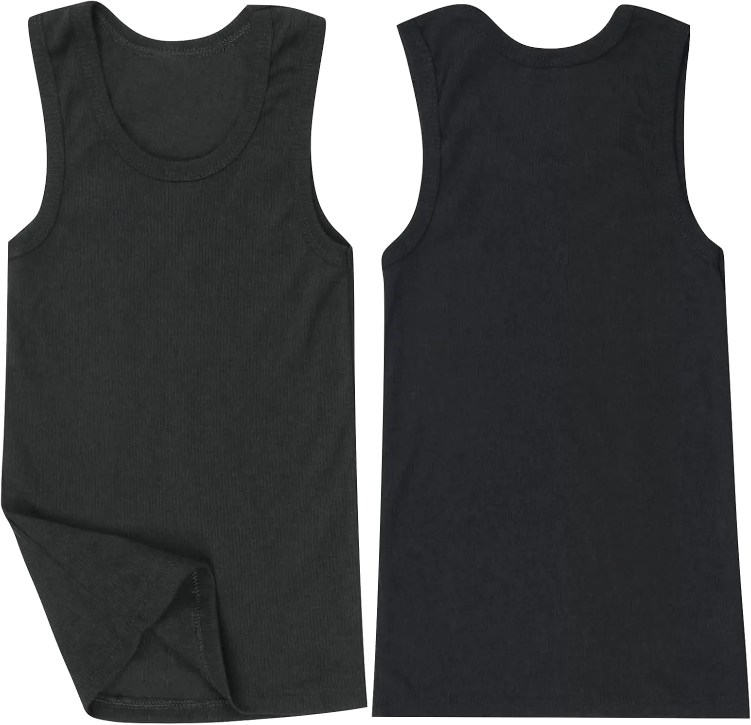 ToBeInStyle Boy's Pack of 3 or 6 Basic Cotton and Cotton Blend A-Shirts