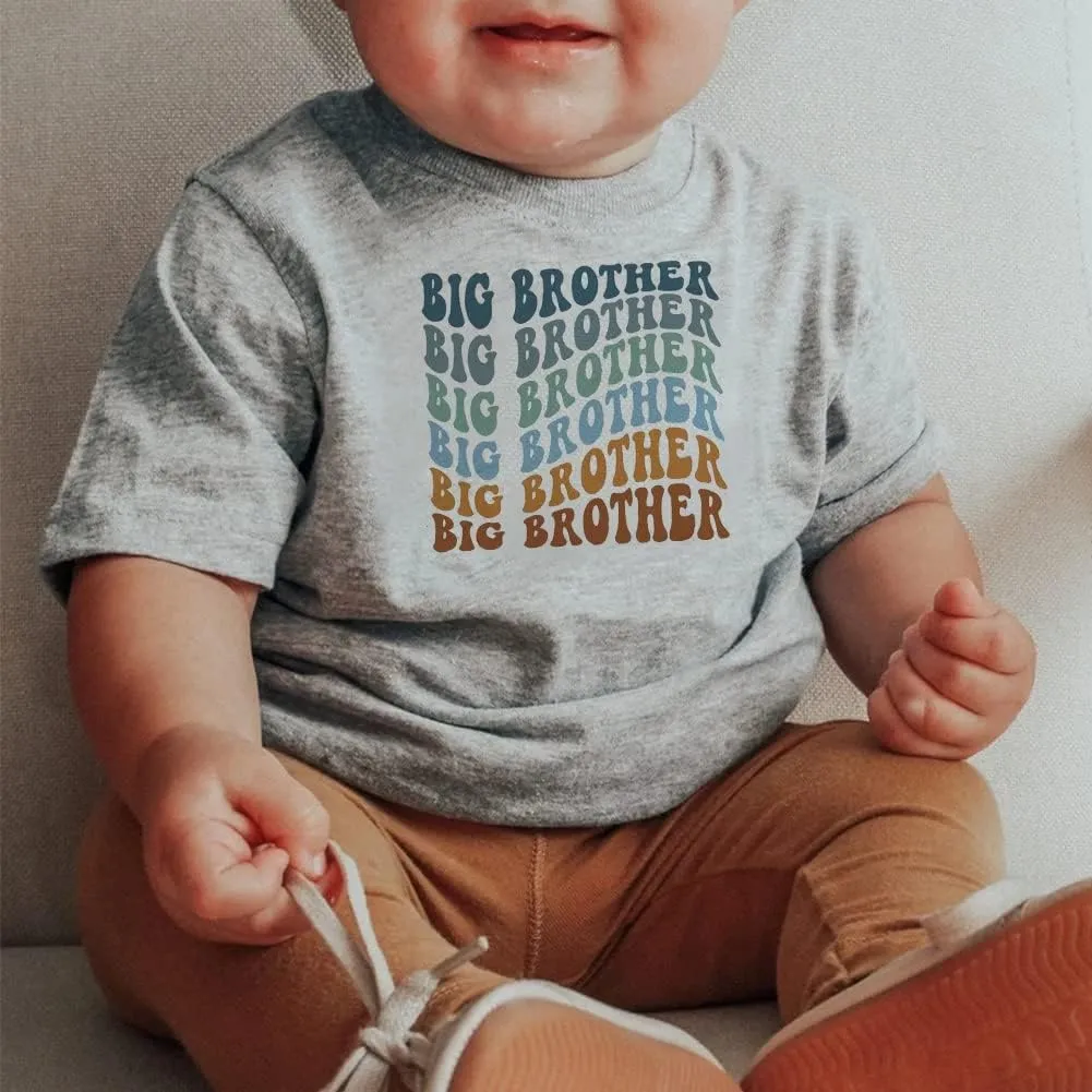 Toddler Baby Boys Short Sleeve Graphic T-Shirt Top Funny Letters Print Cotton Tee