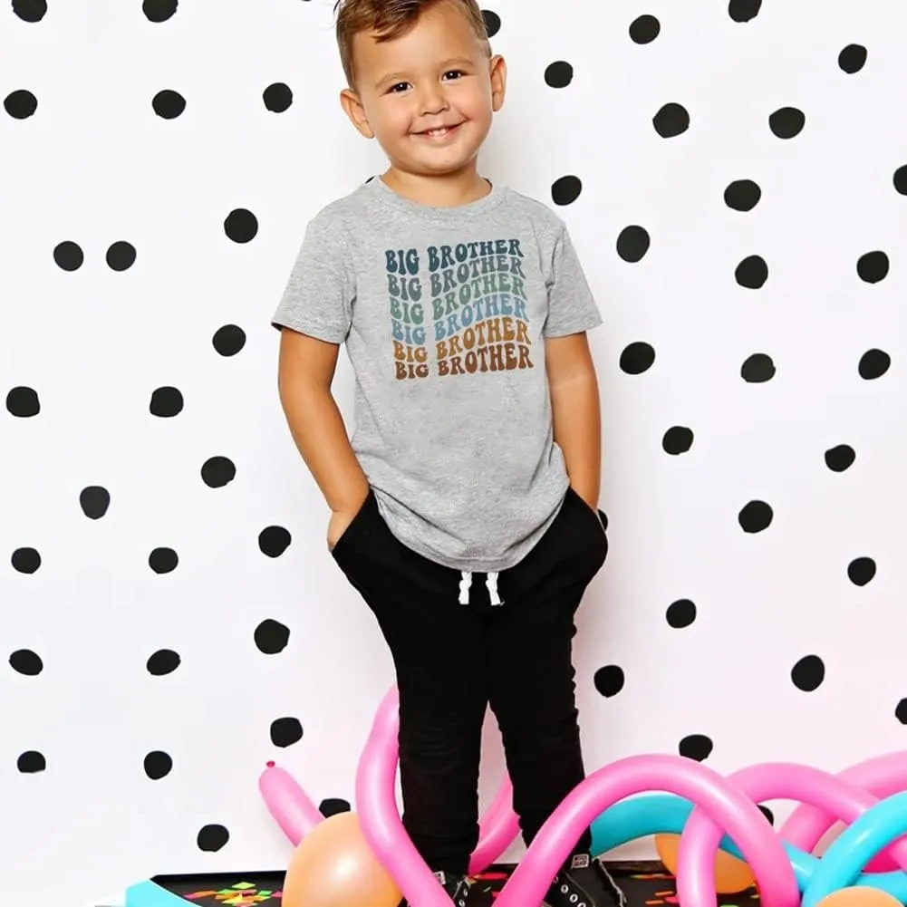Toddler Baby Boys Short Sleeve Graphic T-Shirt Top Funny Letters Print Cotton Tee