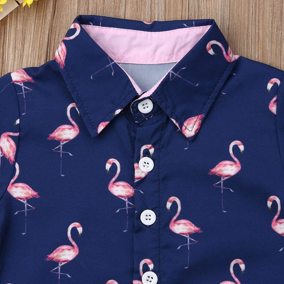 Toddler Baby Boys Summer Shorts Set Floral Outfits Button Down Shirt Top Bermuda Shorts Hawaiian Clothes 2 PCS