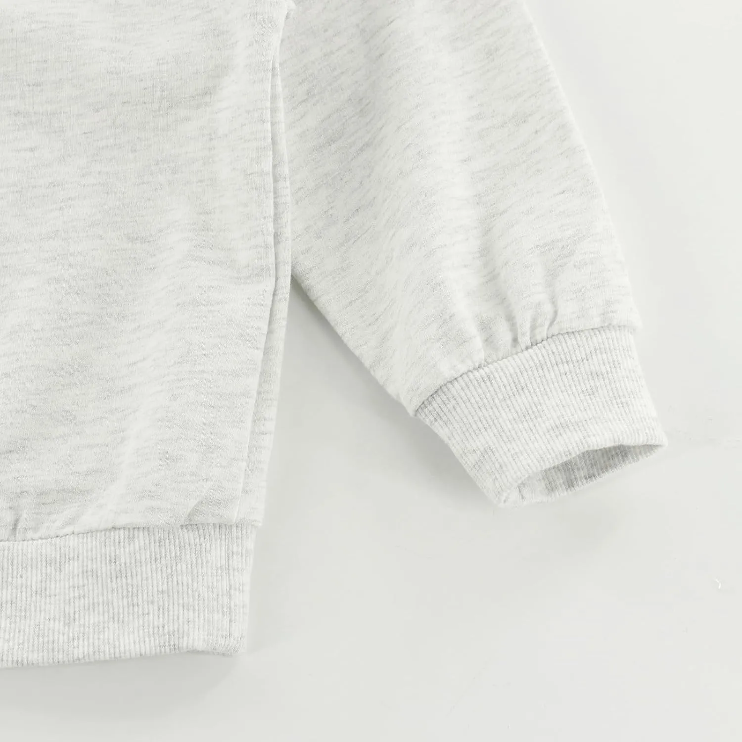 Toddler Boy or Girl Outfits Long Sleeve Plain Crewneck Sweatshirt and Jogger Pants Set for Kids 12 M- 13 Years