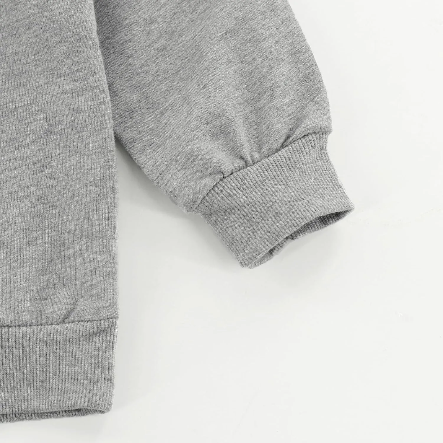 Toddler Boy or Girl Outfits Long Sleeve Plain Crewneck Sweatshirt and Jogger Pants Set for Kids 12 M- 13 Years