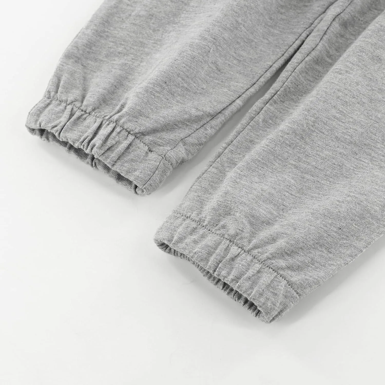 Toddler Boy or Girl Outfits Long Sleeve Plain Crewneck Sweatshirt and Jogger Pants Set for Kids 12 M- 13 Years