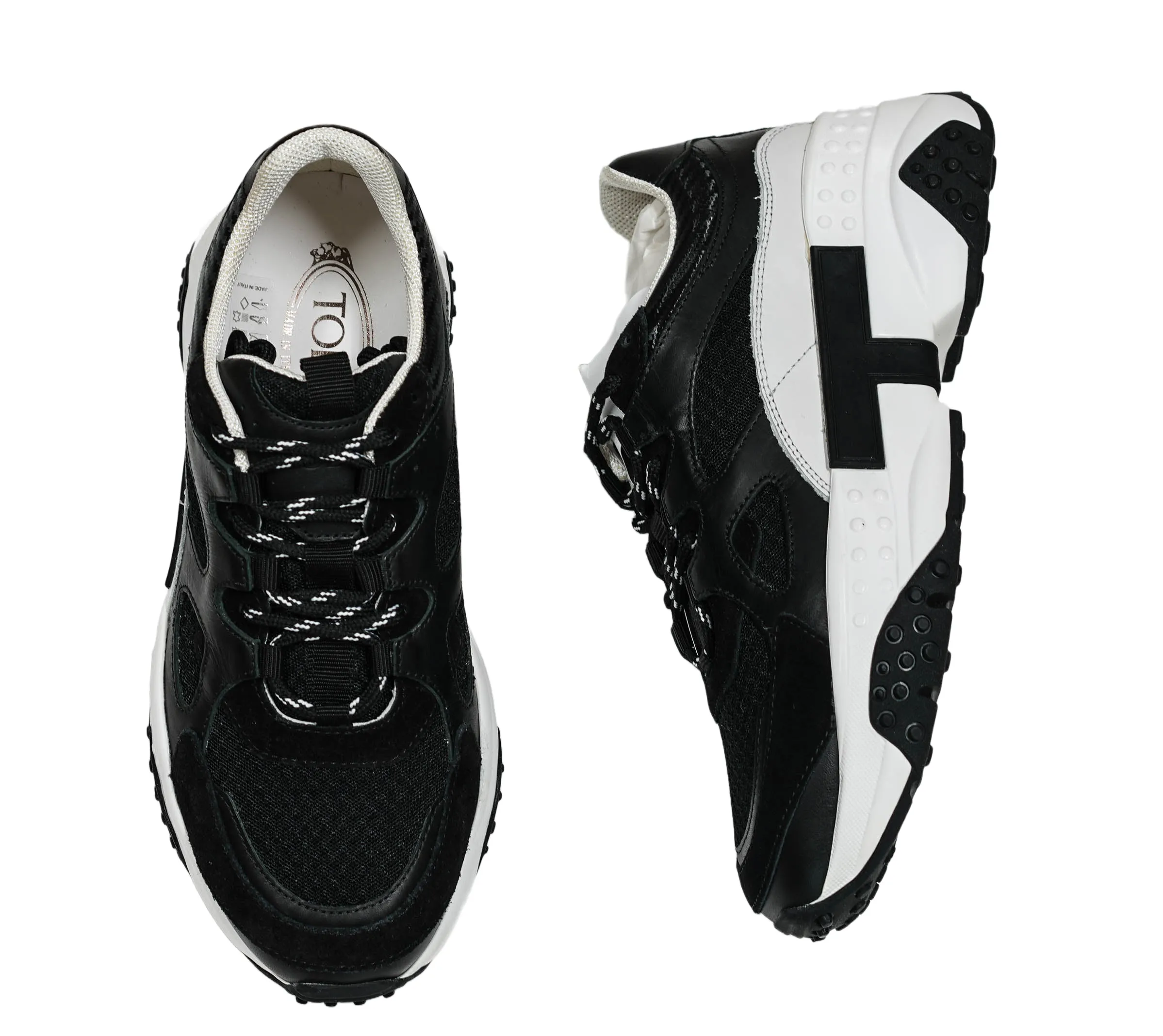 Tod's Men's Black & White Sneaker M57B0BL4.   50% OFF