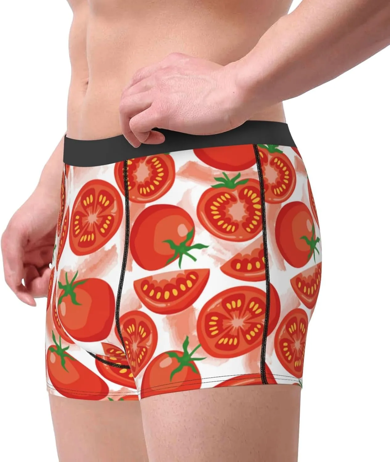 Tomatoes Print Boxer Briefs For Men Breathable Underwear-