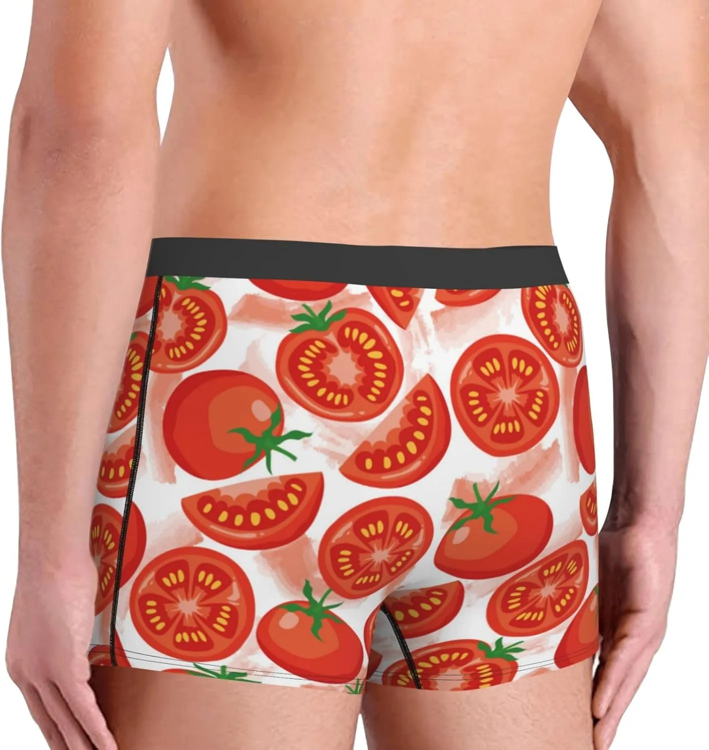 Tomatoes Print Boxer Briefs For Men Breathable Underwear-