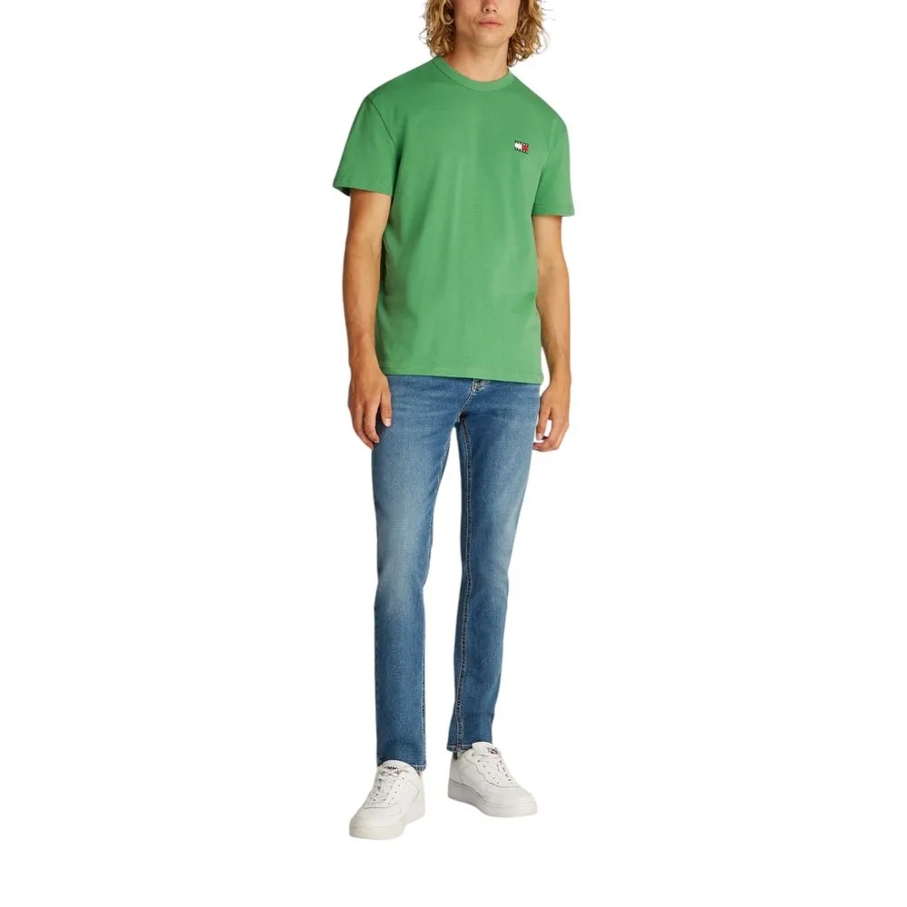 Tommy Hilfiger Jeans Green Cotton Rigenerato T-Shirt