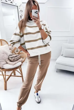 TRUE STRIPES SET (tan)