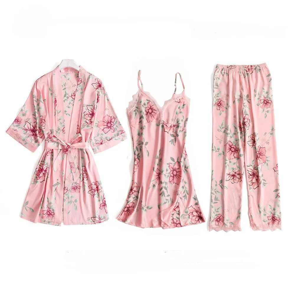 V-Neck Lace Sleepwear Sexy Nightie